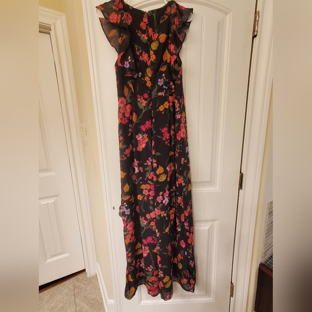 Lulus Blooming Love Black Floral Print Ruffled Jumpsuit - Medium